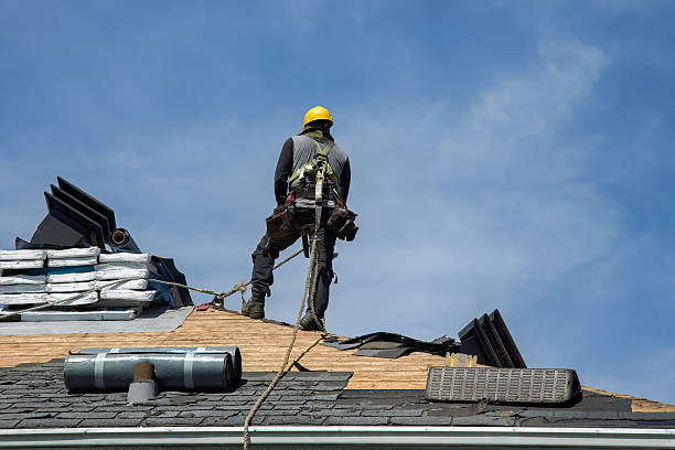 Professional Gutter Installation technician working in Marcus Hook, PA